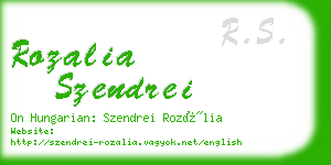 rozalia szendrei business card